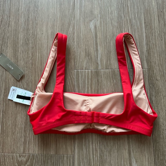 New J.Crew Size XXS Squareneck bikini top Red bc127 - Picture 4 of 5